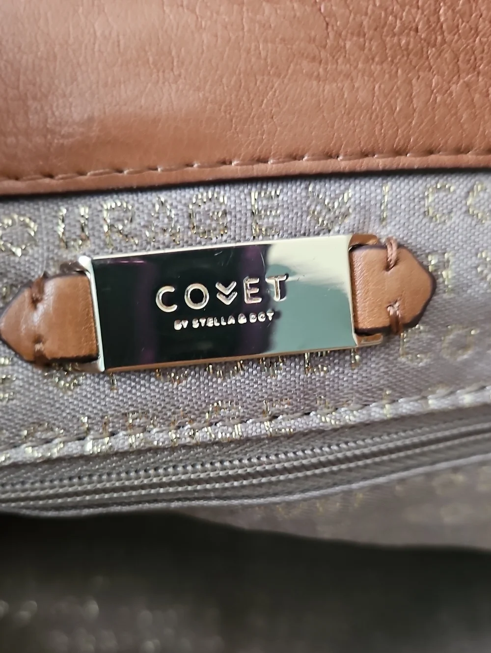 Stella & Dot Covet Sunday Tan Leather Crossbody Shoulder Bag
